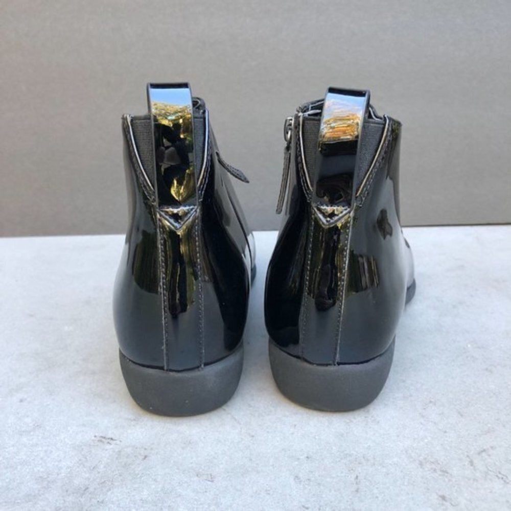 AEROSOLES Spencer Boot Black faux patent leather ankle bootie size 7M NEW - Picture 4 of 8